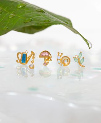 Crystal Multi-Color Garden Girl Stud Set