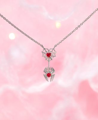 Marvel's Spider-Man Crystal Web of Love Necklace