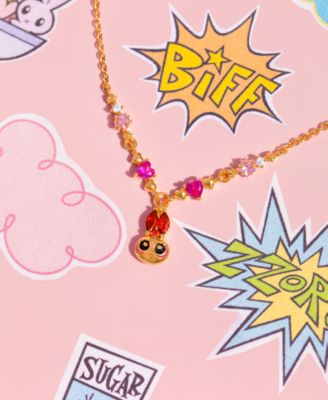 Crystal The Powerpuff Girls Gold Plated Blossom Necklace