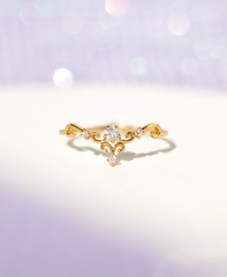 Crystal Gold Plated Wish Granted Rings