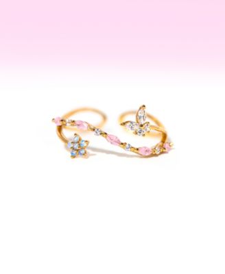 Crystal Sweet Pea Adjustable Ring