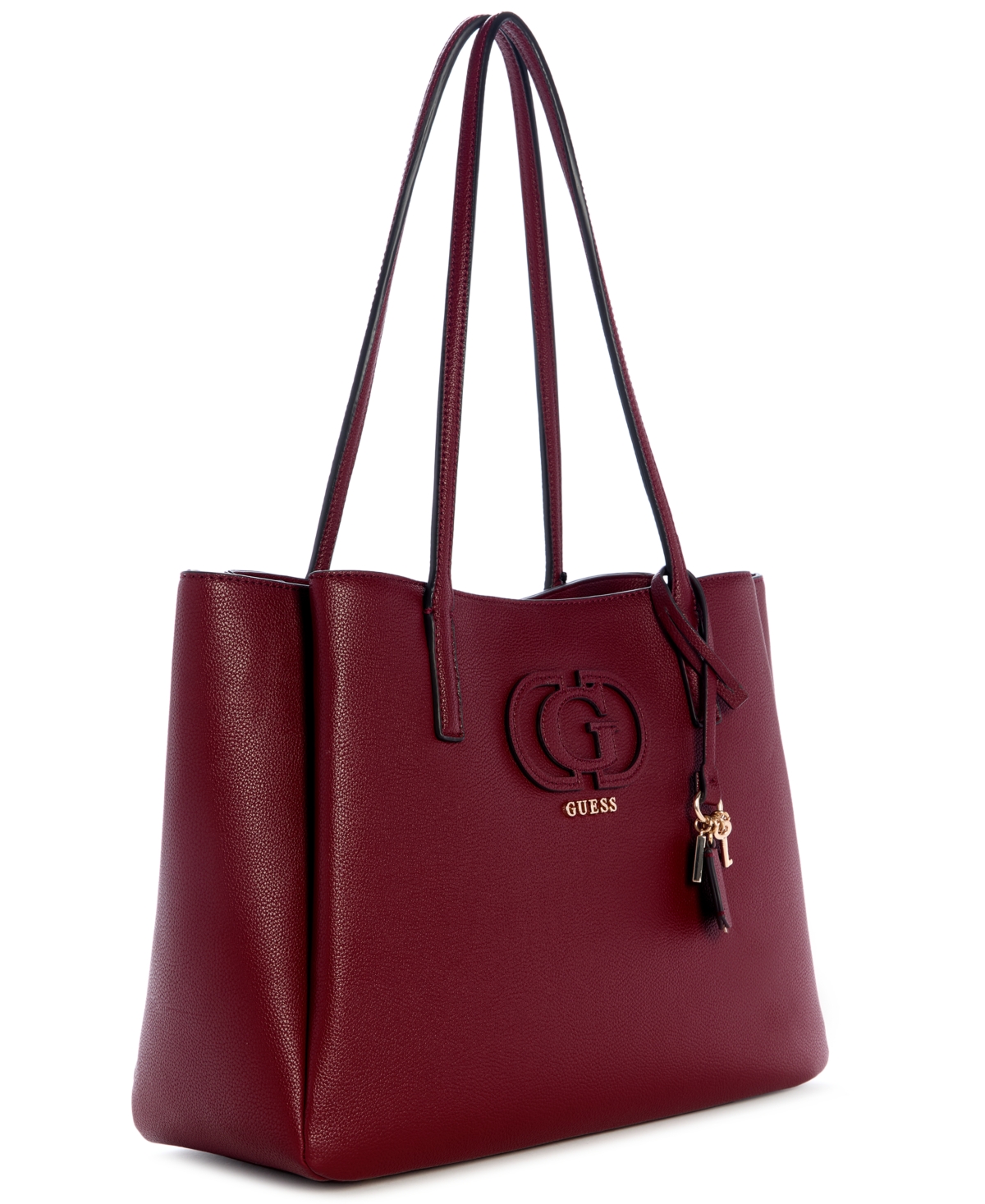 Guess Isola Multi Compartment Large Tote Bag In Burgundy