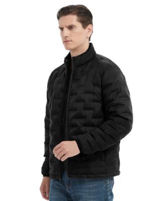 Men's Stand Collar Lightweight Warm Cube Jacket