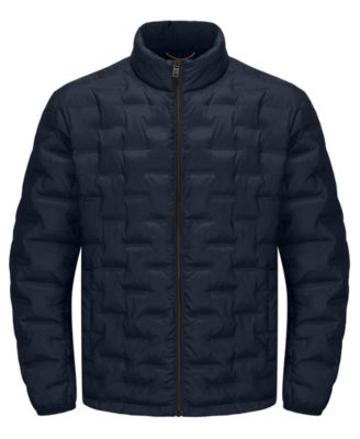 Men's Stand Collar Lightweight Warm Cube Jacket