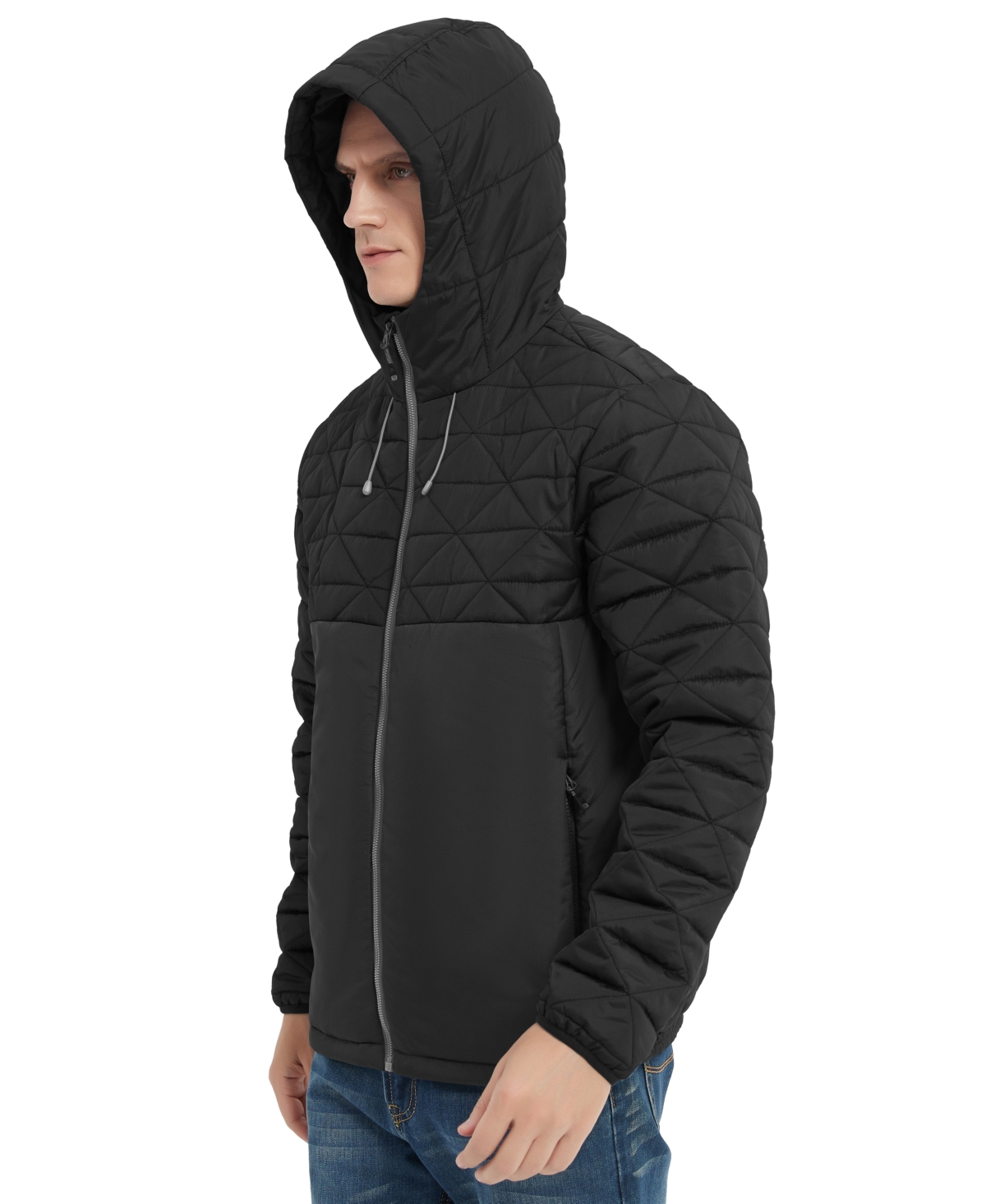 Hawke & Co. Men's Color-Blocked Diamond Quilted Yoke Jacket