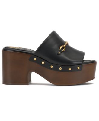 Women's Efellan Wood Platform Slip On Sandals