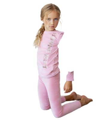 Baby Velour Puffy Letters Loungewear Set