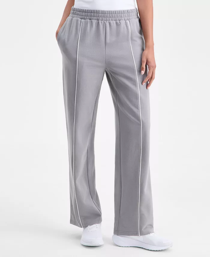 Women's Piping-Trim Fleece Pull-On Pants - thumbnail 3