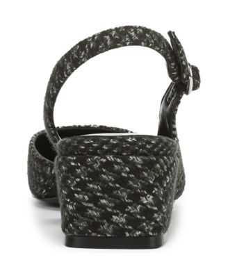 Jayla Mid-Heel Square Toe Slingback Pumps