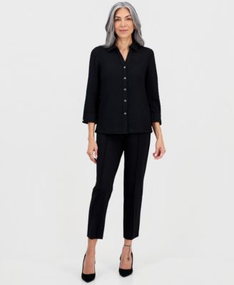 Women's, 3/4 Sleeve Button-Front Shirt, Regular & Petite