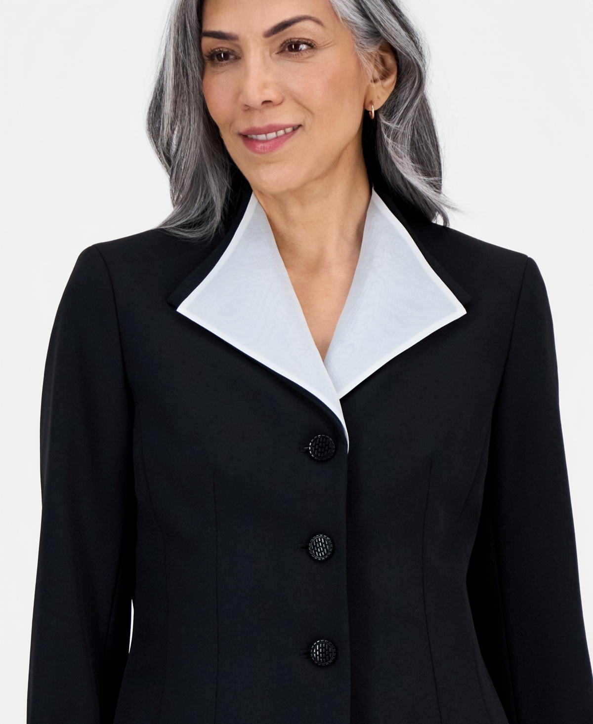 Kasper Women's Three-Button Long-Sleeve Jacket, Regular & Petite