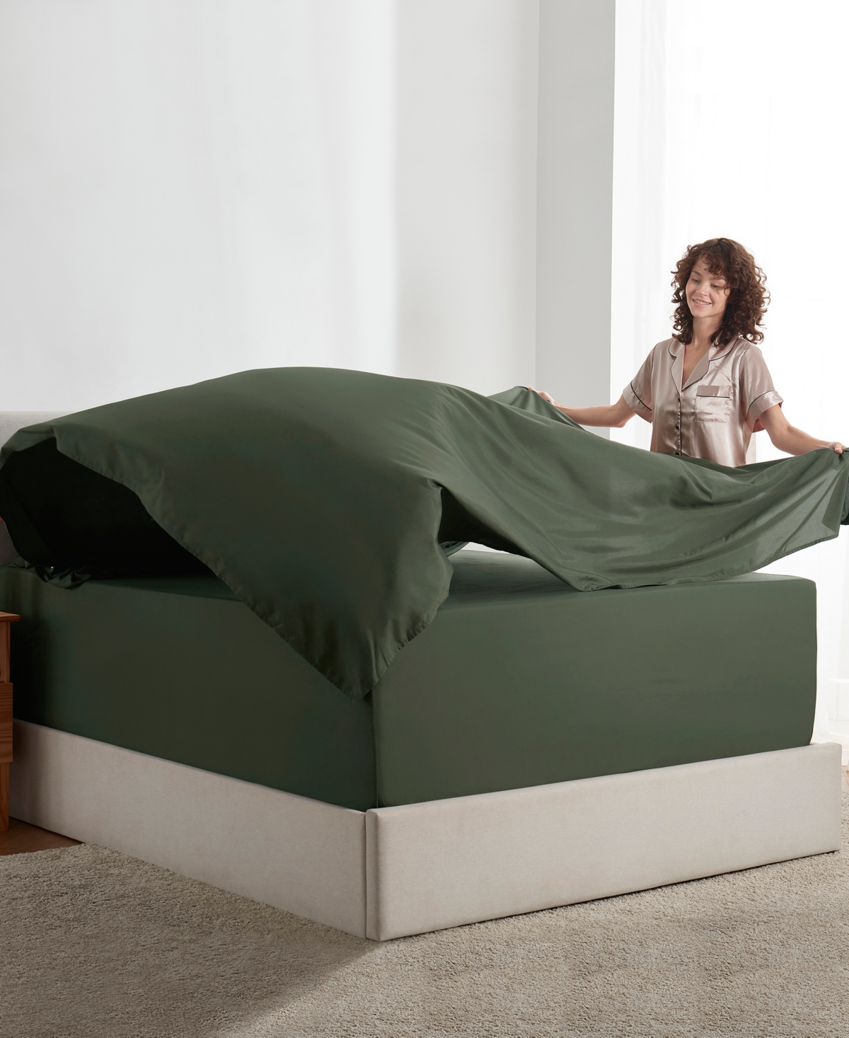 Nestl Extra Deep Pocket 6-pc. Sheet Set, Full In Green