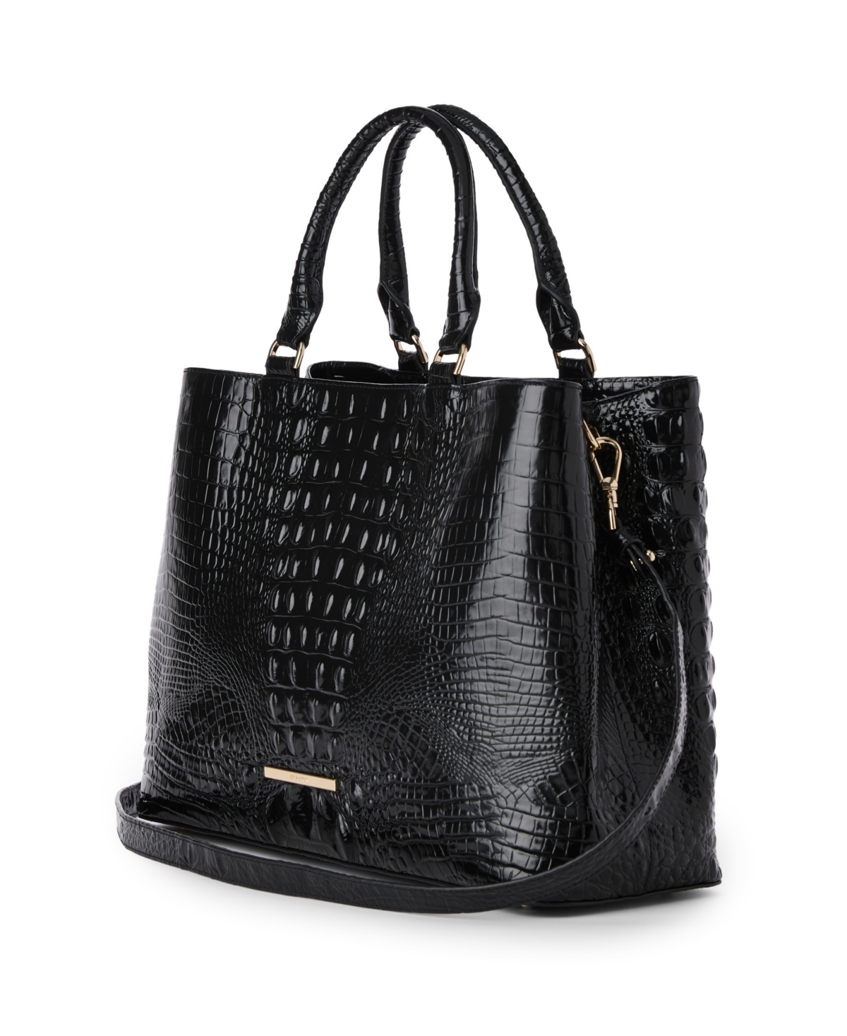 Brahmin Denise Large Leather Carryall Bag In Black