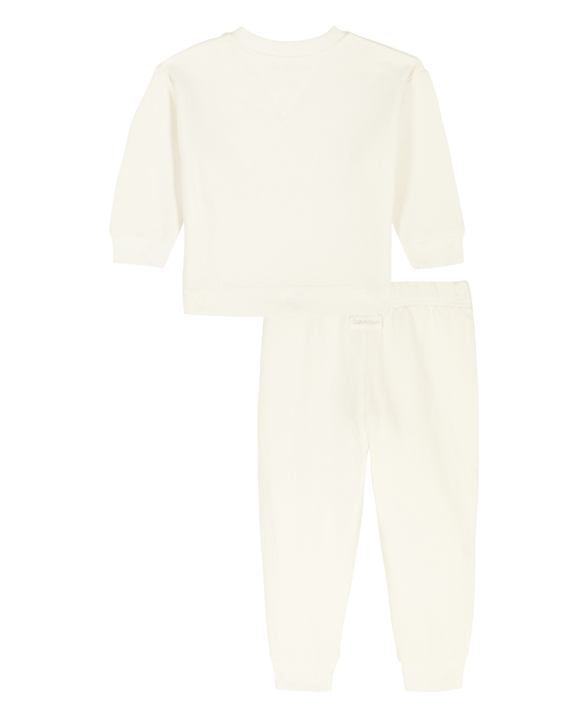 Calvin Klein Baby Boys And Girls 2-piece Crewneck Top And Joggers Set In White