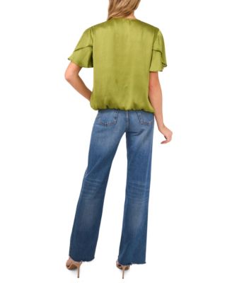 Women's Tulip Sleeve Wrap Top