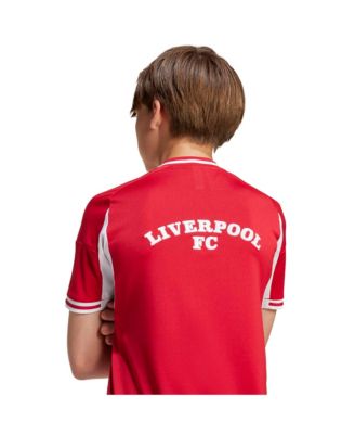Big Boys and Girls Red Liverpool Full-Button Baseball Jersey