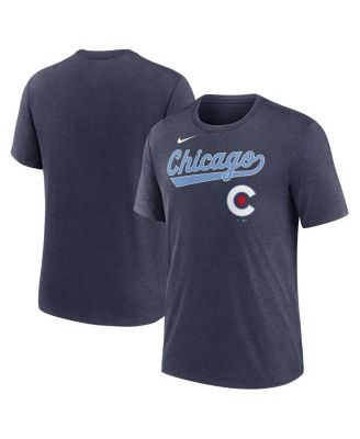Nike - Men's Heather Navy Chicago Cubs City Connect Tri-Blend Dri-FIT T-Shirt