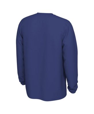 Men's Royal Golden State Warriors 2025/26 On-Court Flare Performance Practice Long Sleeve T-Shirt