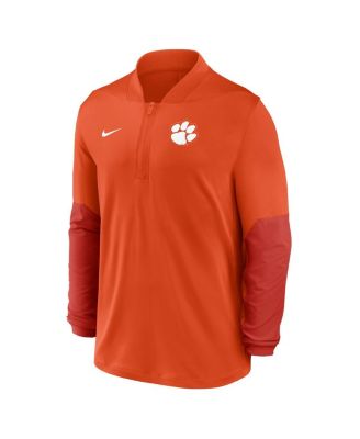 Men's Orange Clemson Tigers One Goal Performance Half-Zip Pullover Sweatshirt
