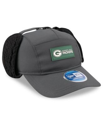 Men's Charcoal Green Bay Packers 2025 Sideline Cold Weather Runner Dog Ear Adjustable Hat