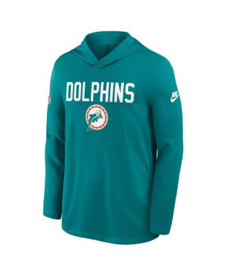 Men's Aqua Miami Dolphins Big Tall Alt Pack Dri-FIT Long Sleeve Hoodie T-Shirt