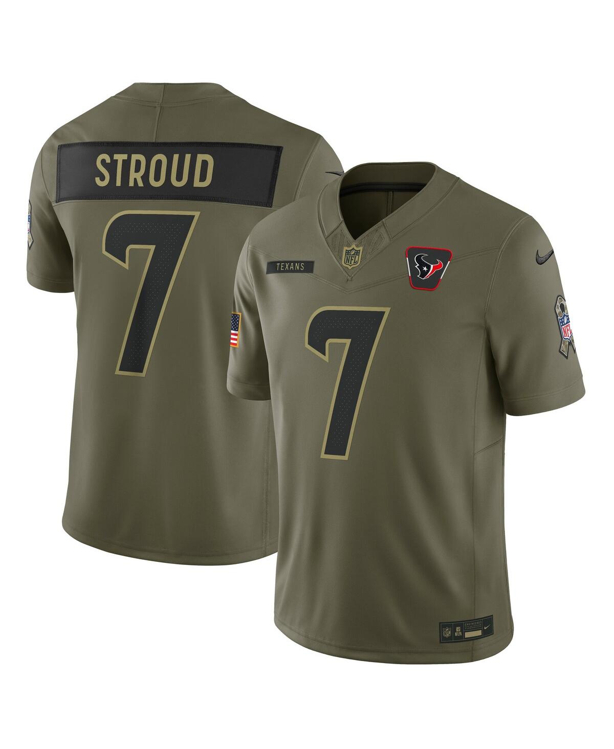 Nike Men's C.j. Stroud Olive Houston Texans 2025 Salute to Service Limited Jersey