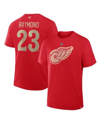 Fanatics - Men's Lucas Raymond Red Detroit Red Wings Centennial Authentic Stack Name Number T-Shirt
