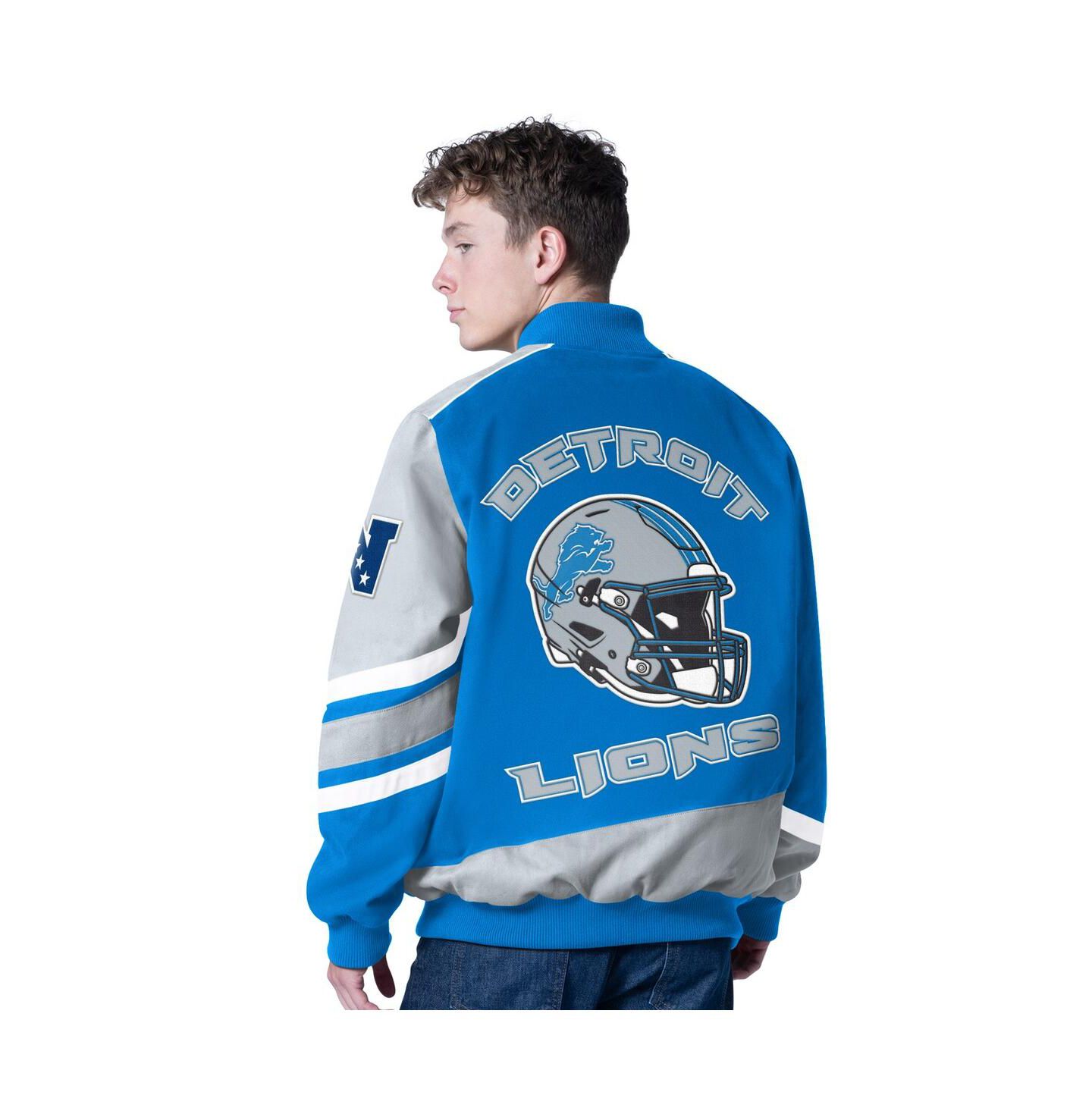 Мужская куртка G-III Sports by Carl Banks Blue Detroit Lions Prime Time Full-Zip Racing — фото 2