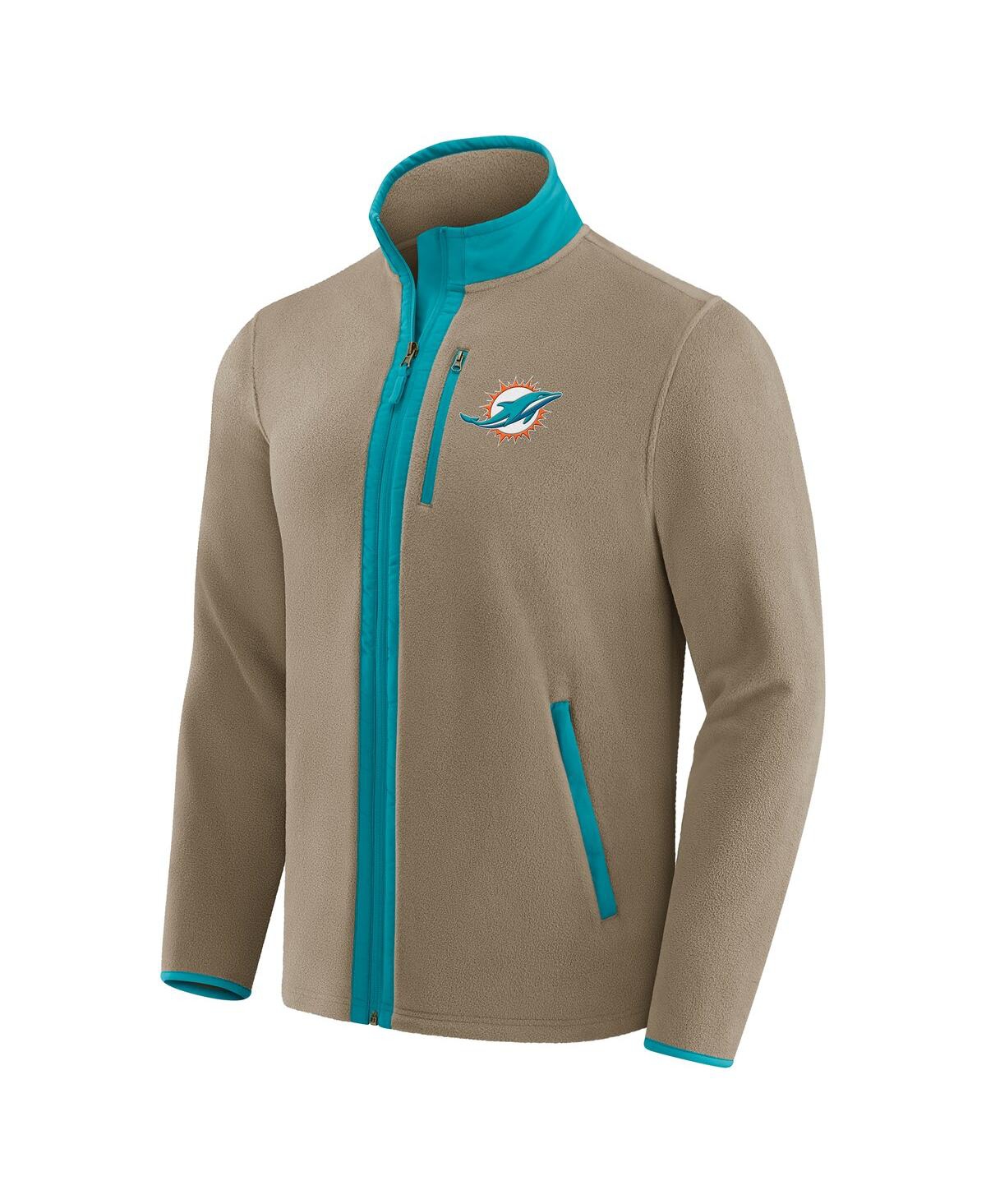Darius Rucker Collection by Fanatics Men's Tan Miami Dolphins Heavyweight Polar Fleece Full-Zip Jacket