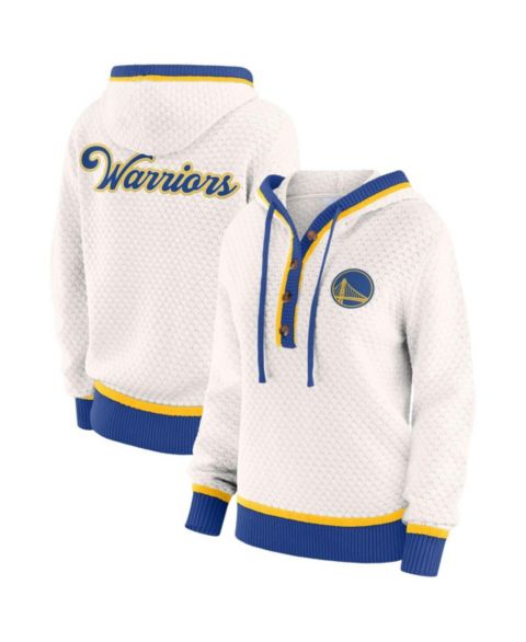 Женское худи WEAR by Erin Andrews Cream Golden State Warriors Plus Size