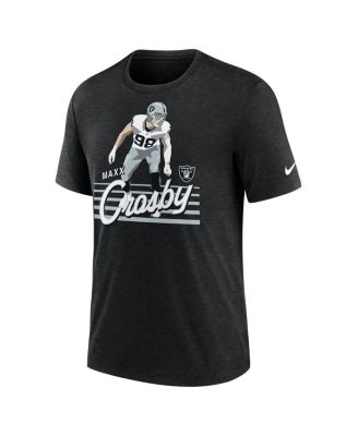 Men's Maxx Crosby Heather Black Las Vegas Raiders Player Graphic T-Shirt