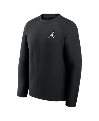 Men's Black Atlanta Braves Tech Fleece Raglan Sweatshirt