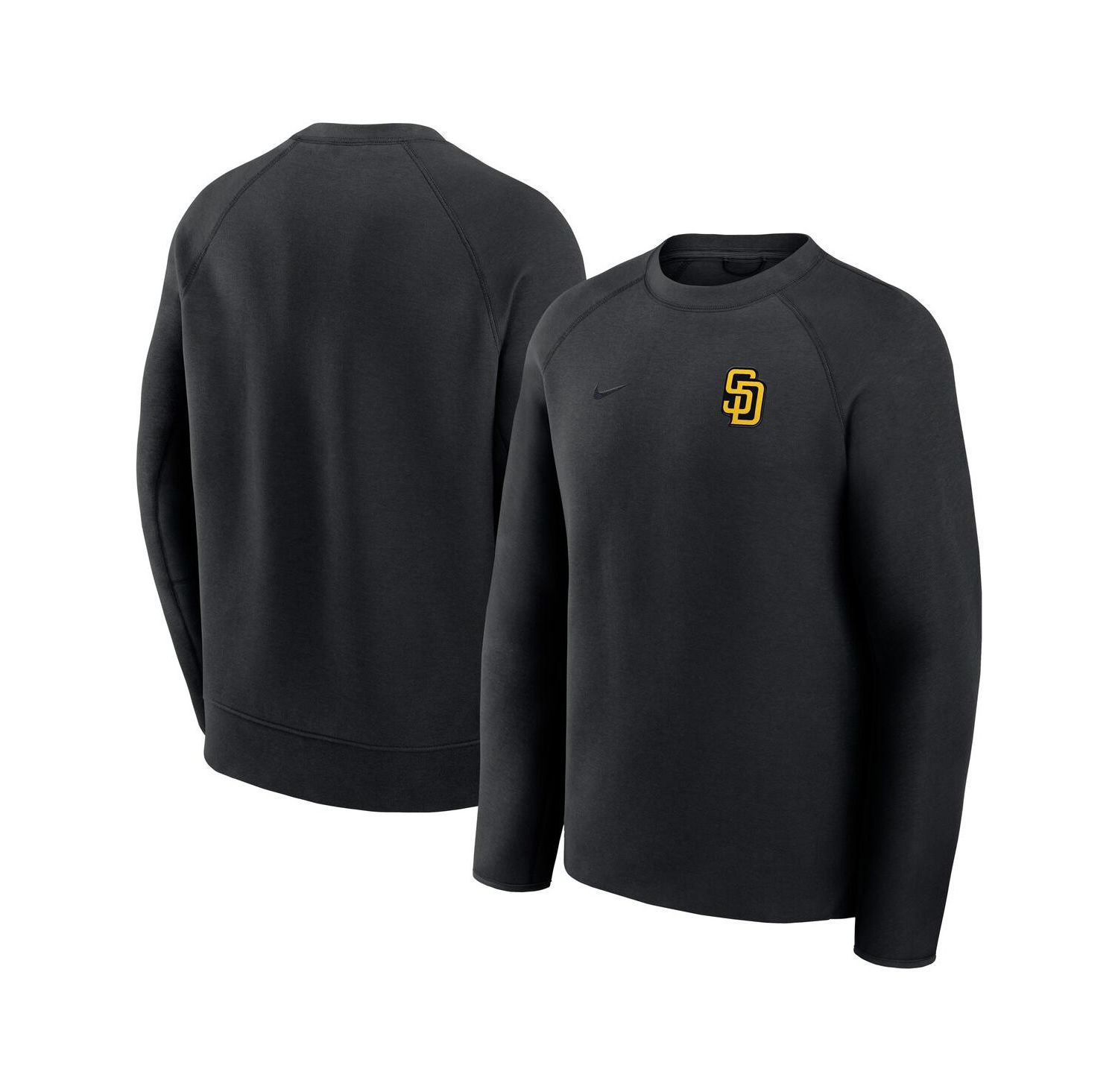 Men's Black San Diego Padres Tech Fleece Raglan Sweatshirt