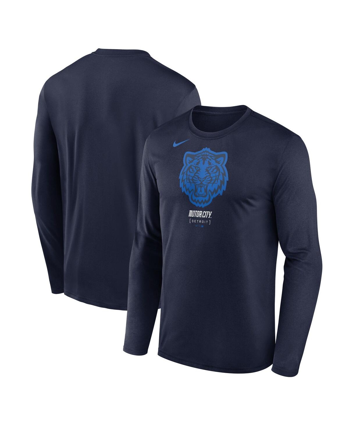 Nike Men's Navy Detroit Tigers City Connect Legend Dri-fit Long Sleeve T-shirt In Blue