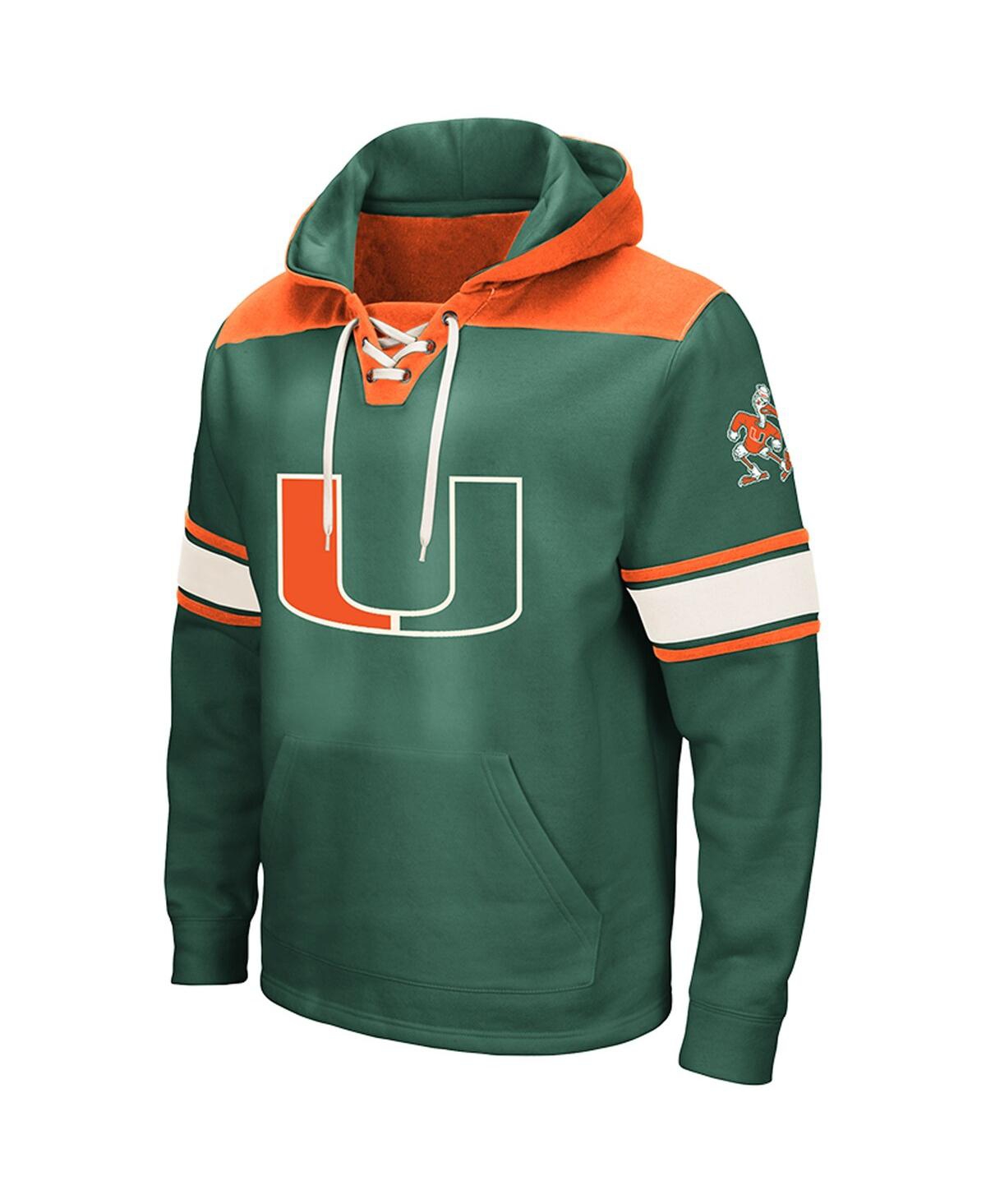 Colosseum Men's Green Miami Hurricanes 2.0 Lace-Up Hoodie