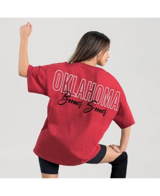 Women's Crimson Oklahoma Sooners Oversized Back at Ya T-Shirt