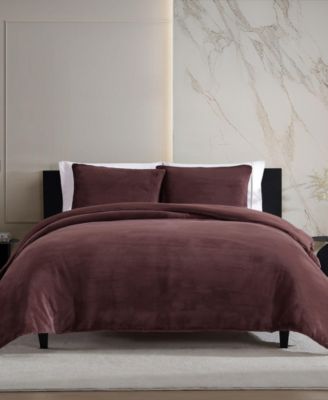 Signature Solid Faux Fur 3-Pc. Comforter Set, King