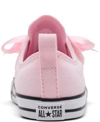 Toddler Girls' Chuck Taylor All Star Bow 2V Fastening Strap Low Top Casual Sneakers from Finish Line