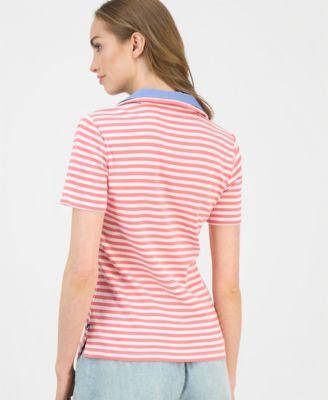 Women's Cotton Double-Collar Polo T-Shirt