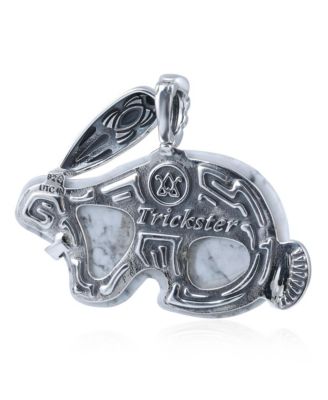 Sterling Silver White Howlite Rabbit "Trickster" Pendant Enhancer