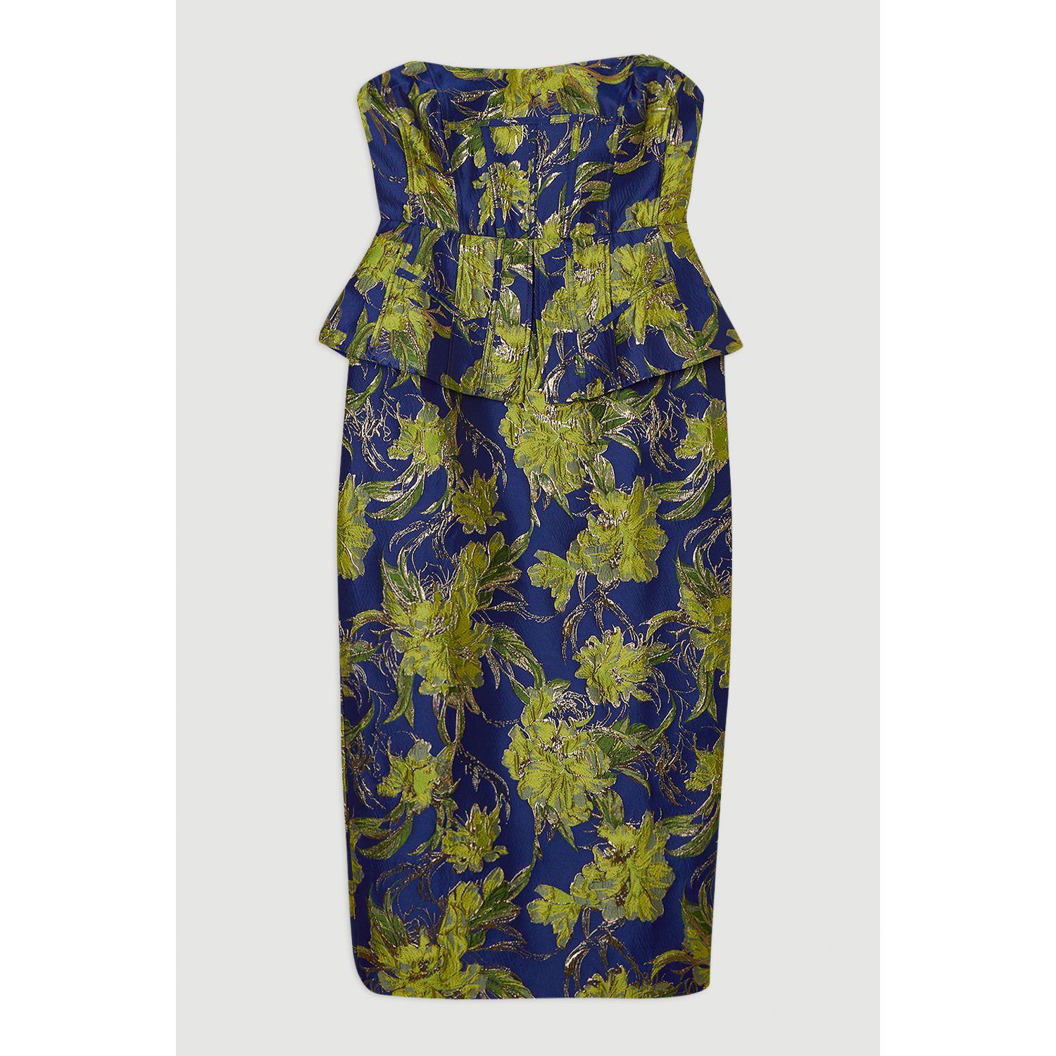 Women's Floral Jacquard Midi Pencil Dress