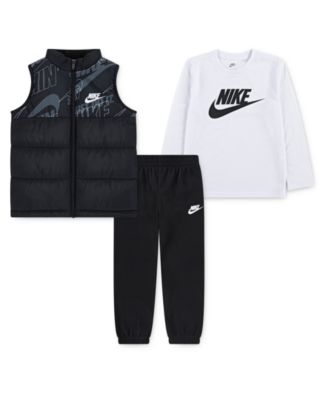 Nike - Boys 4-7 3-Piece Crewneck T-Shirt, Vest and Pants Set