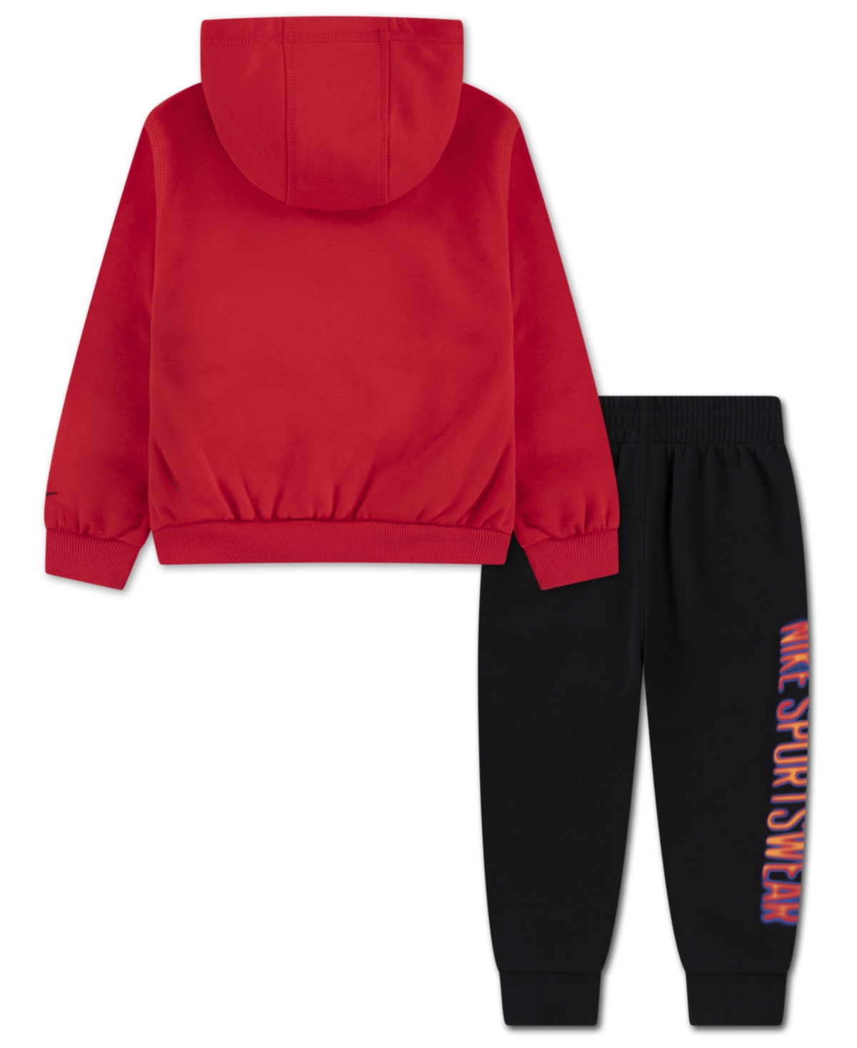 Nike Boys Toddler 2t-4t 2-piece Sportswear Glow With Me Lightweight Fleece Hoodie And Pants Set In Red