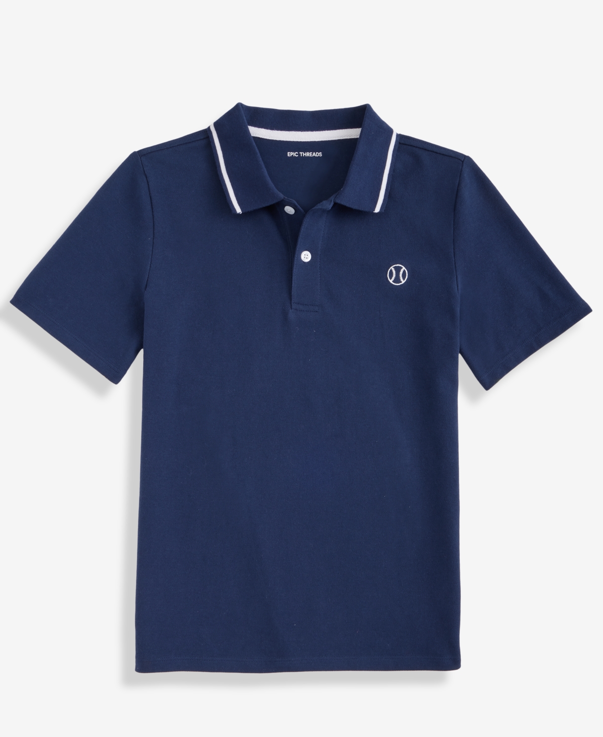 Epic Threads Boys 5-20 Baseball Pique Polo Shirt, Macy's Exclusive