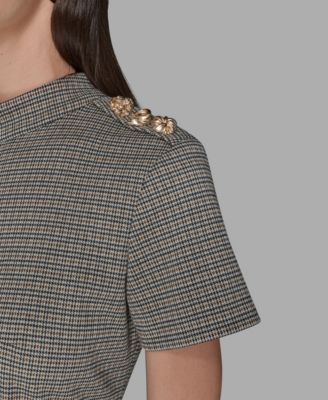 Women's Houndstooth Pocket Dress