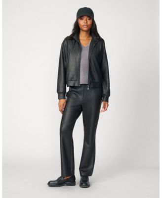 Women's Coated Cropped Bomber Jacket