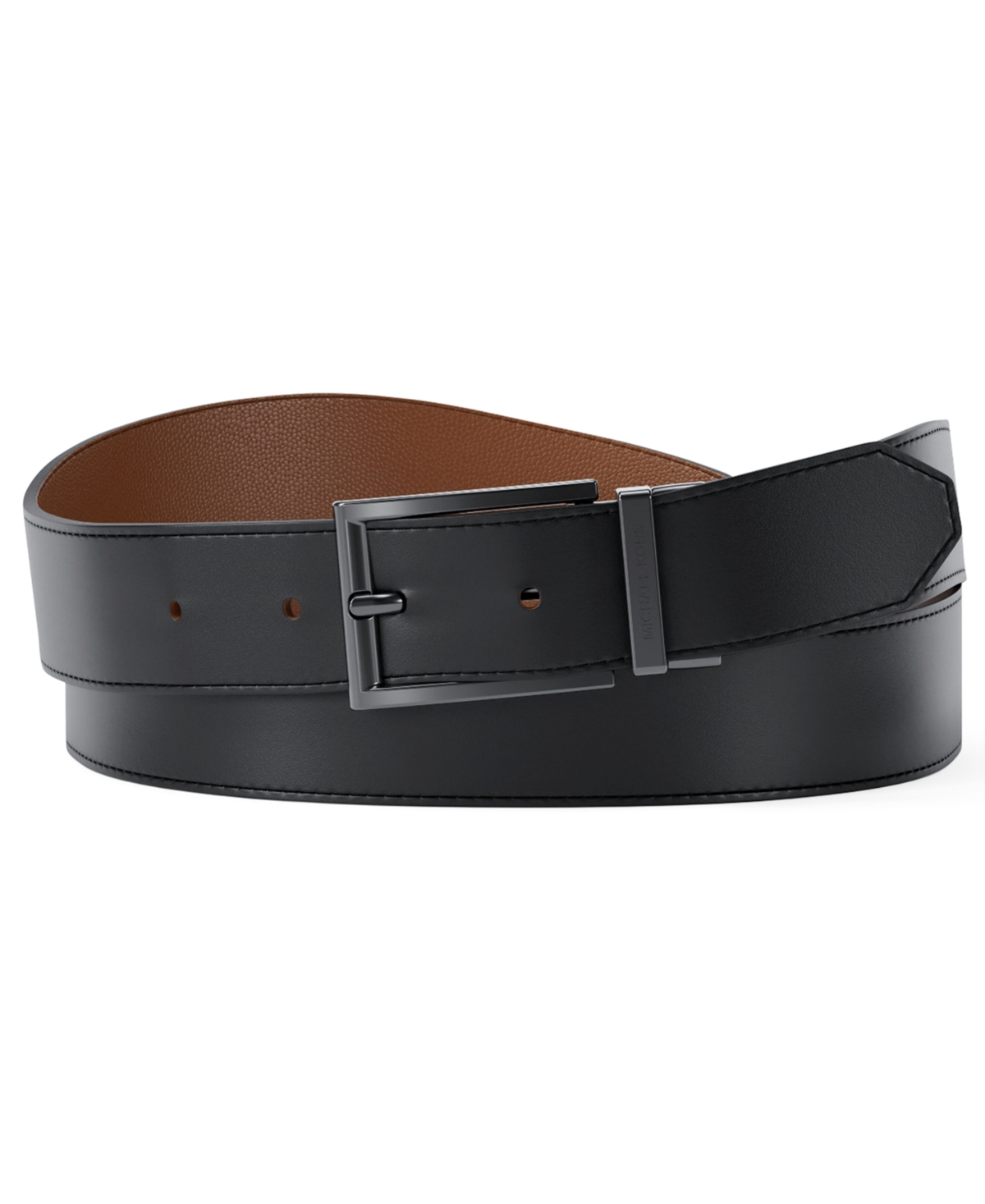 Michael Kors Men's Classic Reversible Dress Belt In Brown