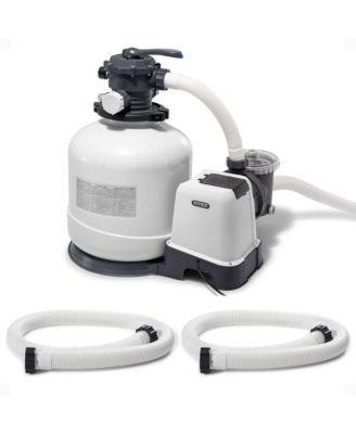 3000 GPH Above Ground Pool Sand Filter Pump w/ 1.5 Inch Pump Hose (2 Pack)