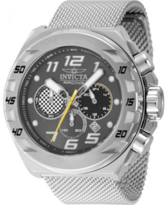 Men's 47201 Invicta Racing Quartz Chronograph Black, Gunmetal Dial Watch