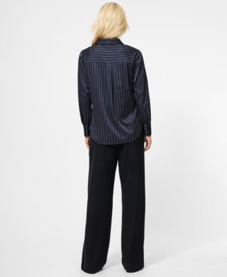 Women's Satin Pinstripe Top